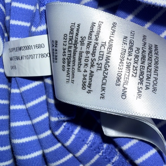 Polo Ralph Lauren Blue White Striped Polo Shirt Men’s XL Classic Fit - Picture 9 of 10